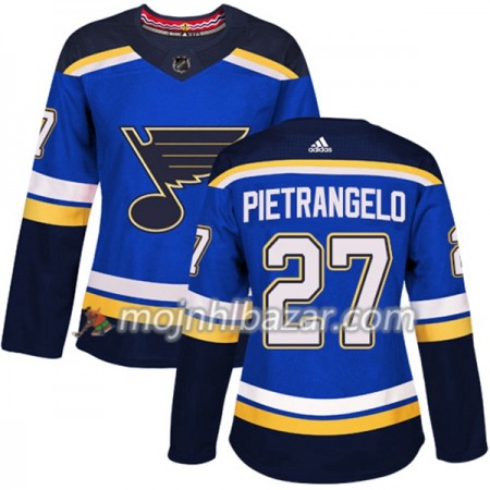 Dresovi St. Louis Blues Alex Pietrangelo 27 Adidas 2017-2018 Plava Authentic - Ženska Dresovi St. Louis Blues Alex Pietrangelo 27 Adidas 2017-2018 Plava Authentic - Ženska
